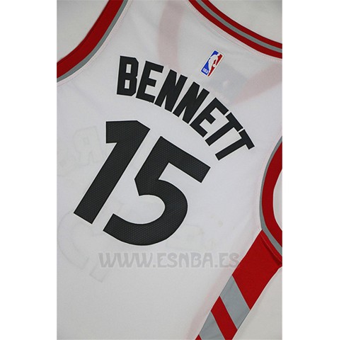 Camiseta Toronto Raptors Anthony Bennett #15 Blanco